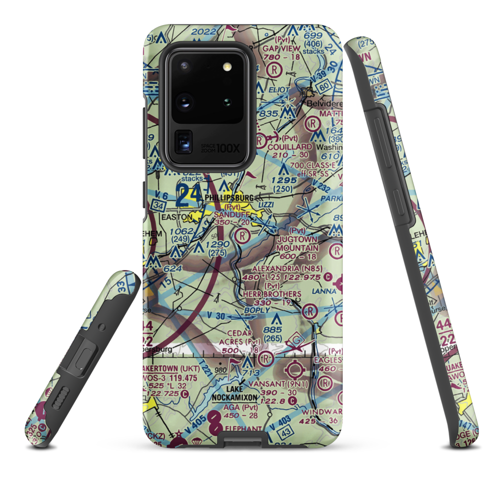 Sanduff Farms Landing Field (2NJ5) VFR Sectional Samsung Phone Case Samsung Galaxy S20 Ultra model shown