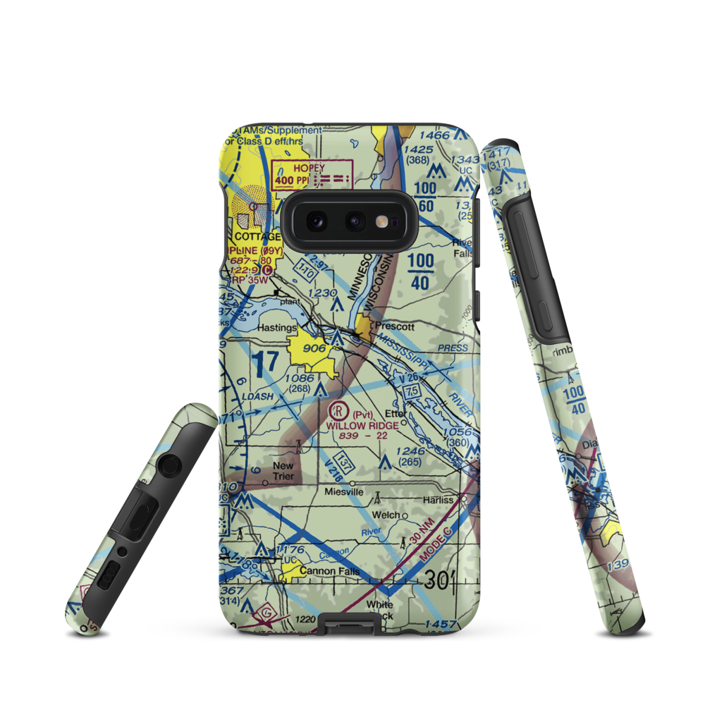 Sandy Flats Airport (MN55) VFR Sectional Samsung Phone Case Samsung Galaxy S10e model shown