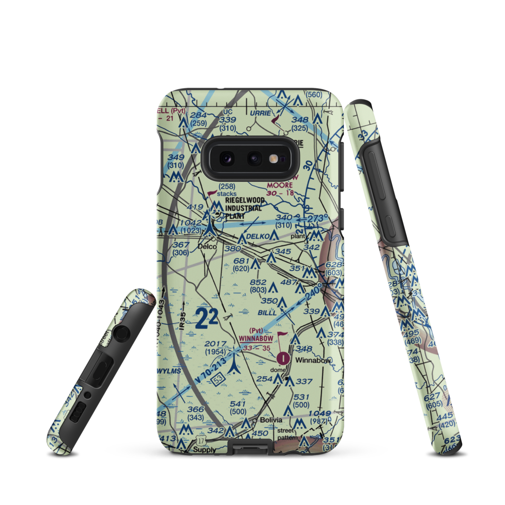 Sandy Run Acres Airport (9NC6) VFR Sectional Samsung Phone Case Samsung Galaxy S10e model shown