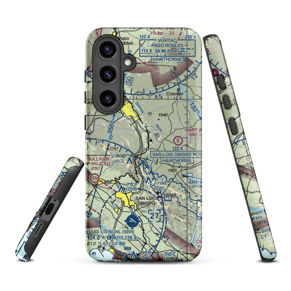 Santa Margarita Ranch Airport (US-0248) VFR Sectional Samsung Phone Case Samsung Galaxy S24 Plus model shown