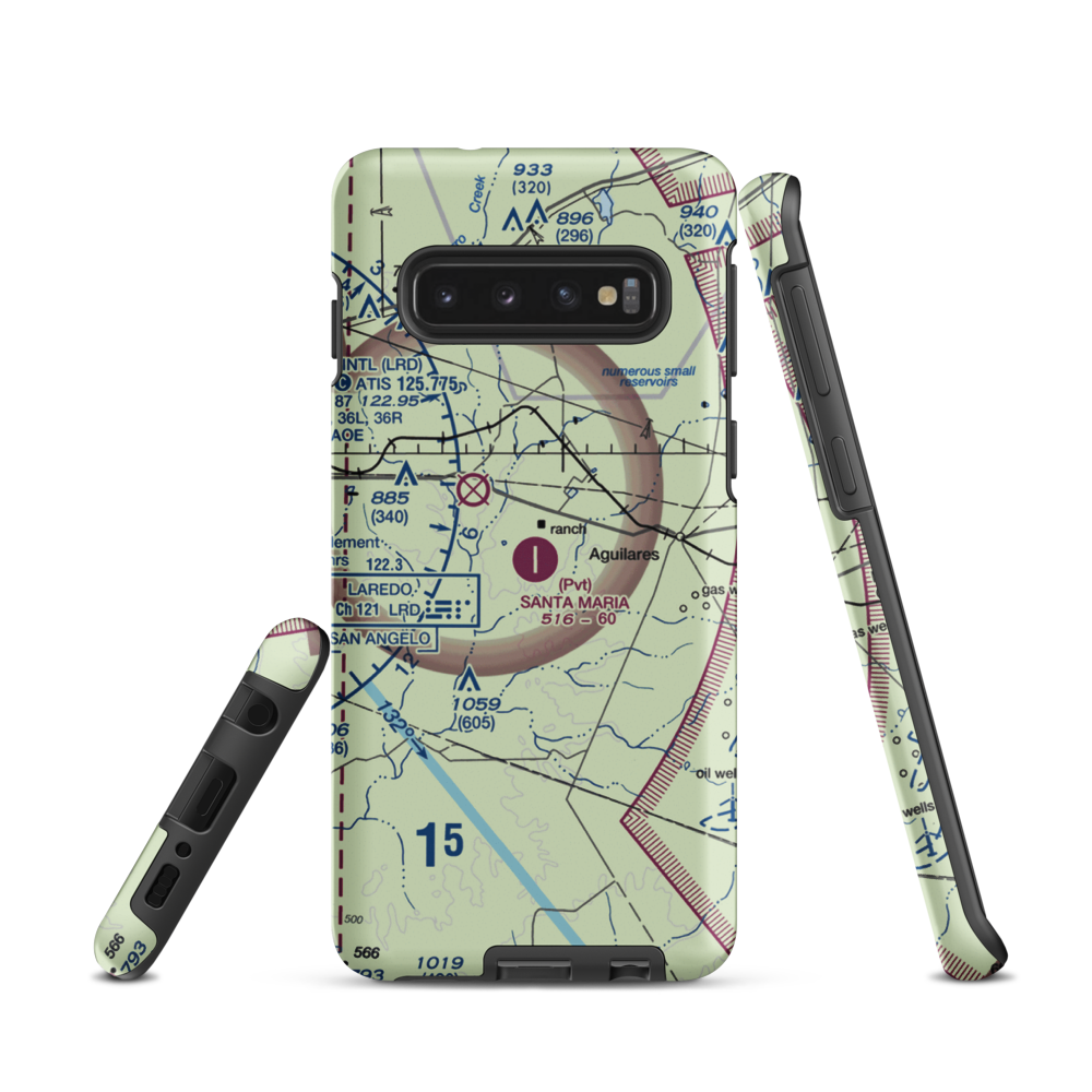 Santa Maria Ranch Airport (0TE5) VFR Sectional Samsung Phone Case Samsung Galaxy S10 model shown