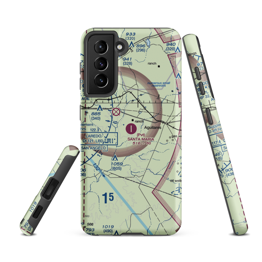 Santa Maria Ranch Airport (0TE5) VFR Sectional Samsung Phone Case Samsung Galaxy S21 Ultra model shown
