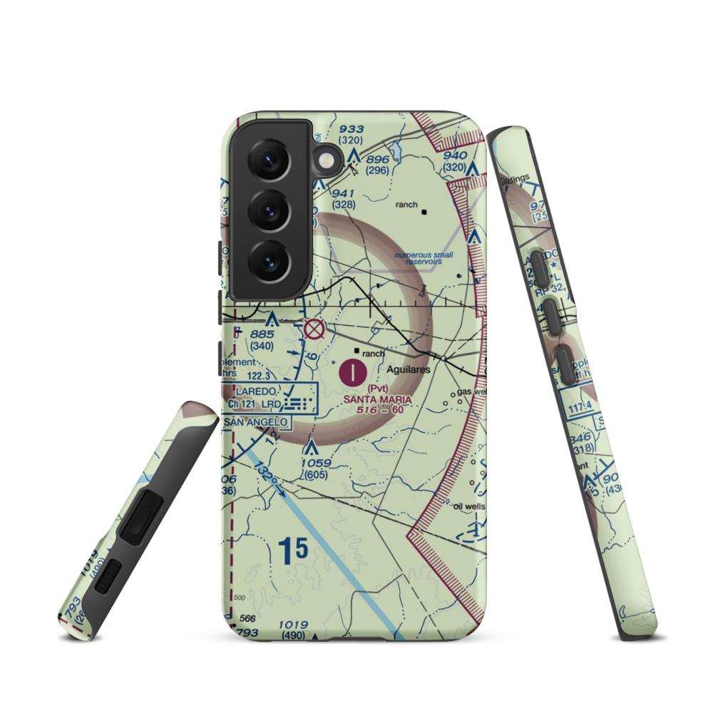 Santa Maria Ranch Airport (0TE5) VFR Sectional Samsung Phone Case Samsung Galaxy S22 model shown