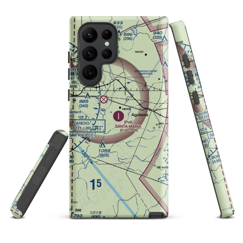 Santa Maria Ranch Airport (0TE5) VFR Sectional Samsung Phone Case Samsung Galaxy S22 Ultra model shown