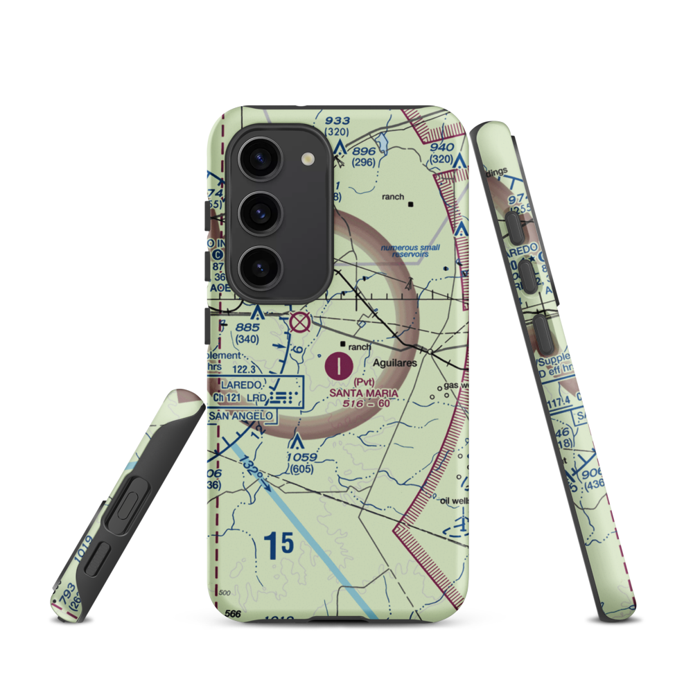 Santa Maria Ranch Airport (0TE5) VFR Sectional Samsung Phone Case Samsung Galaxy S23 model shown