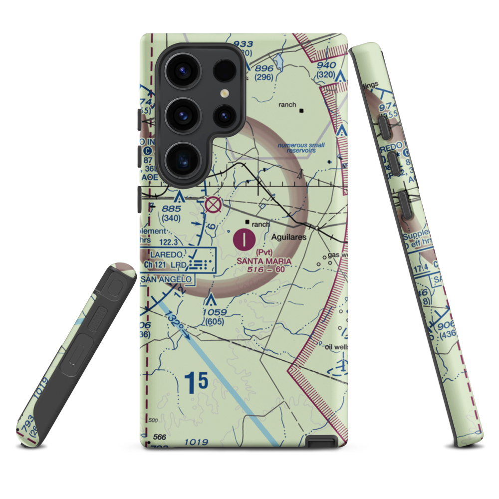 Santa Maria Ranch Airport (0TE5) VFR Sectional Samsung Phone Case Samsung Galaxy S23 Ultra model shown