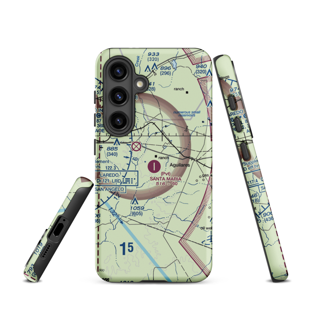 Santa Maria Ranch Airport (0TE5) VFR Sectional Samsung Phone Case Samsung Galaxy S24 model shown