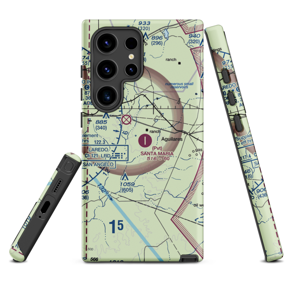 Santa Maria Ranch Airport (0TE5) VFR Sectional Samsung Phone Case Samsung Galaxy S24 Ultra model shown