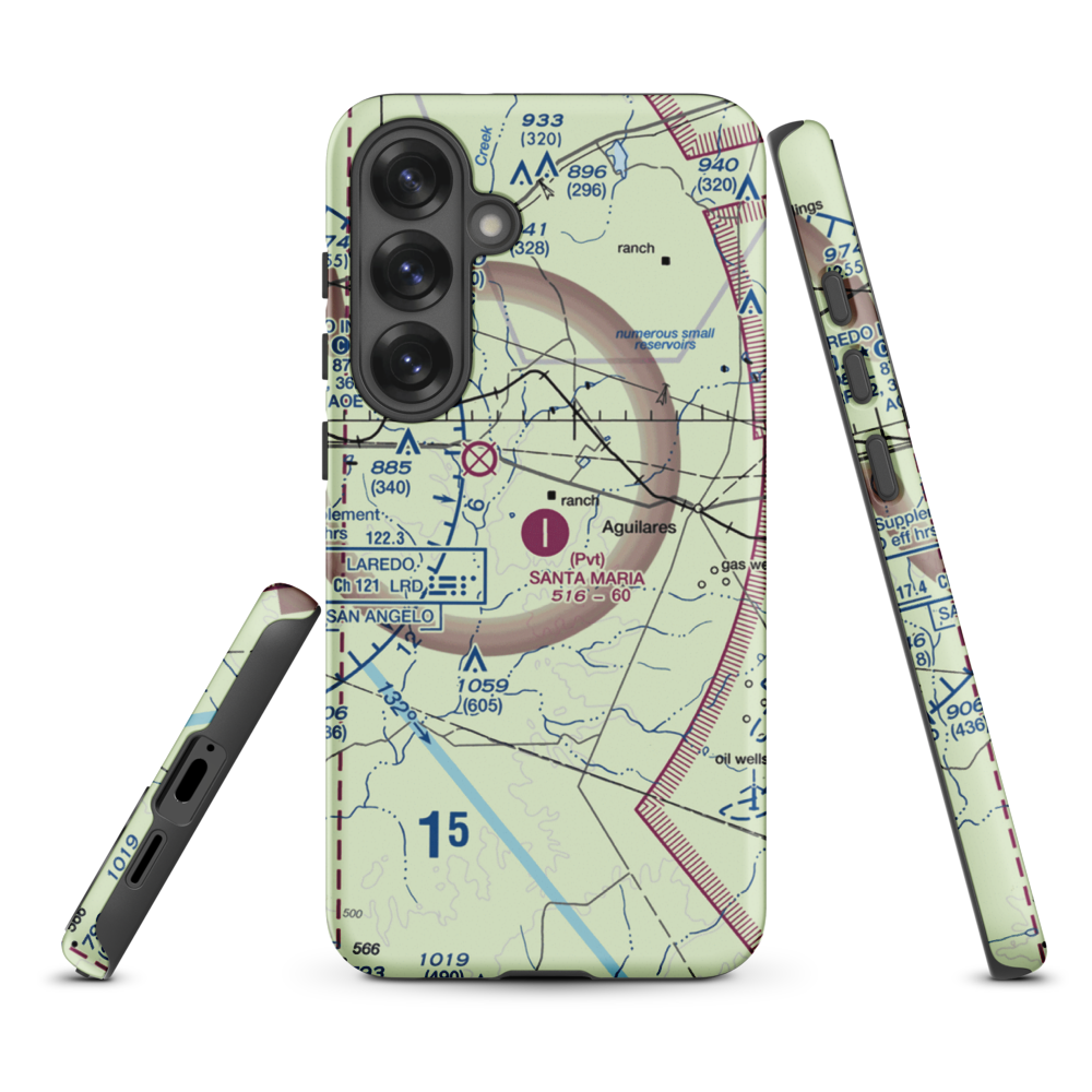 Santa Maria Ranch Airport (0TE5) VFR Sectional Samsung Phone Case Samsung Galaxy S25 Plus model shown