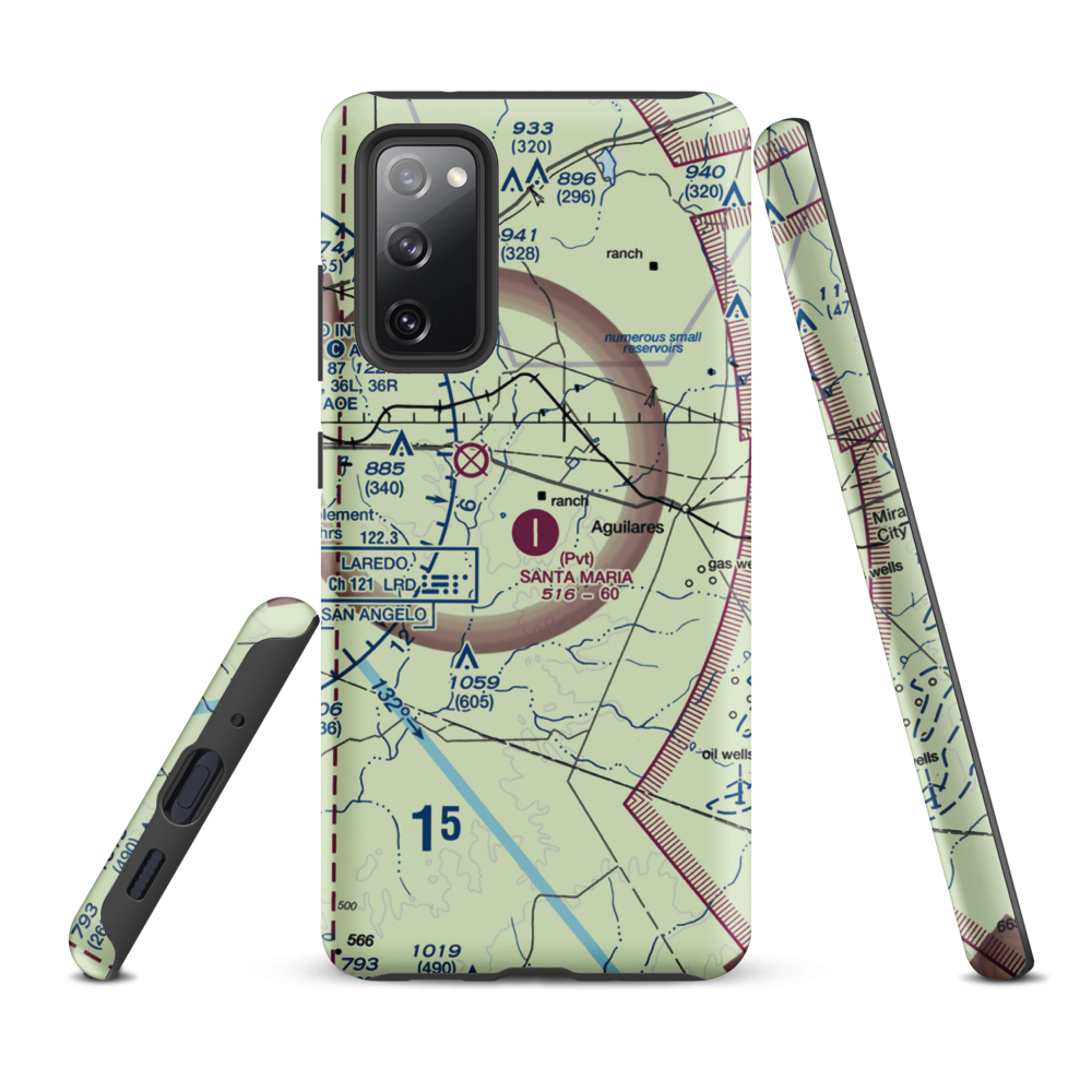 Santa Maria Ranch Airport (0TE5) VFR Sectional Samsung Phone Case Samsung Galaxy S20 FE model shown