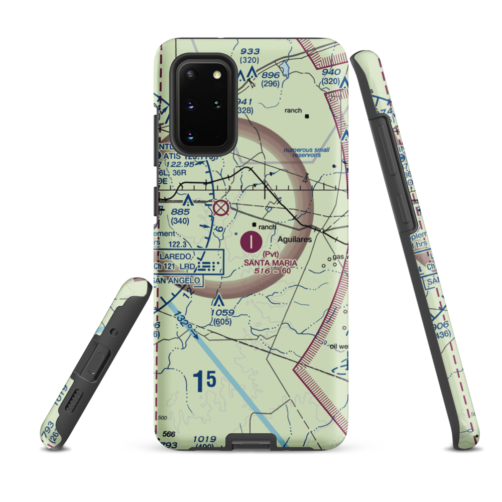 Santa Maria Ranch Airport (0TE5) VFR Sectional Samsung Phone Case Samsung Galaxy S20 Plus model shown