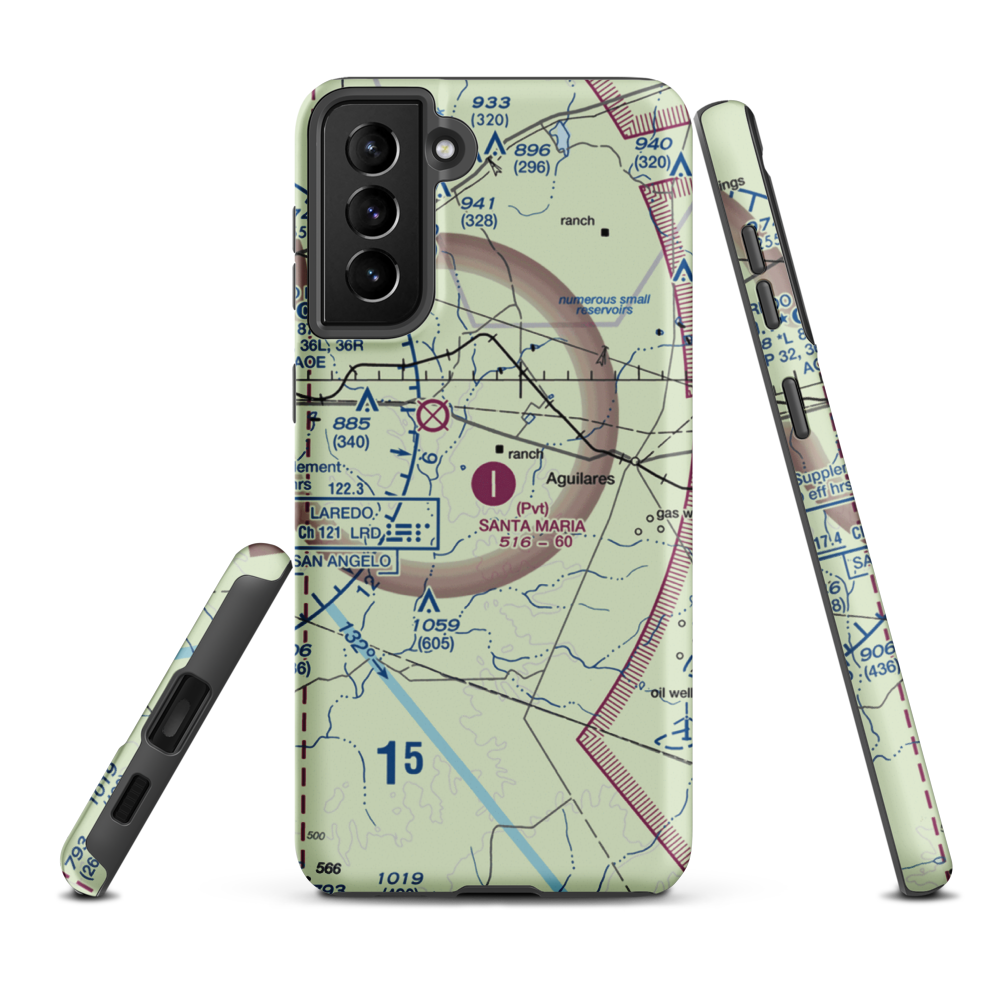 Santa Maria Ranch Airport (0TE5) VFR Sectional Samsung Phone Case Samsung Galaxy S21 FE model shown