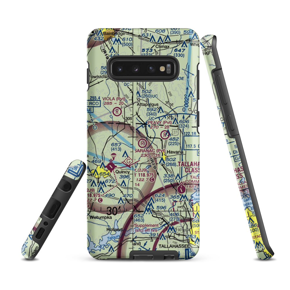 Saranac Farm Airport (9FL2) VFR Sectional Samsung Phone Case Samsung Galaxy S10 Plus model shown
