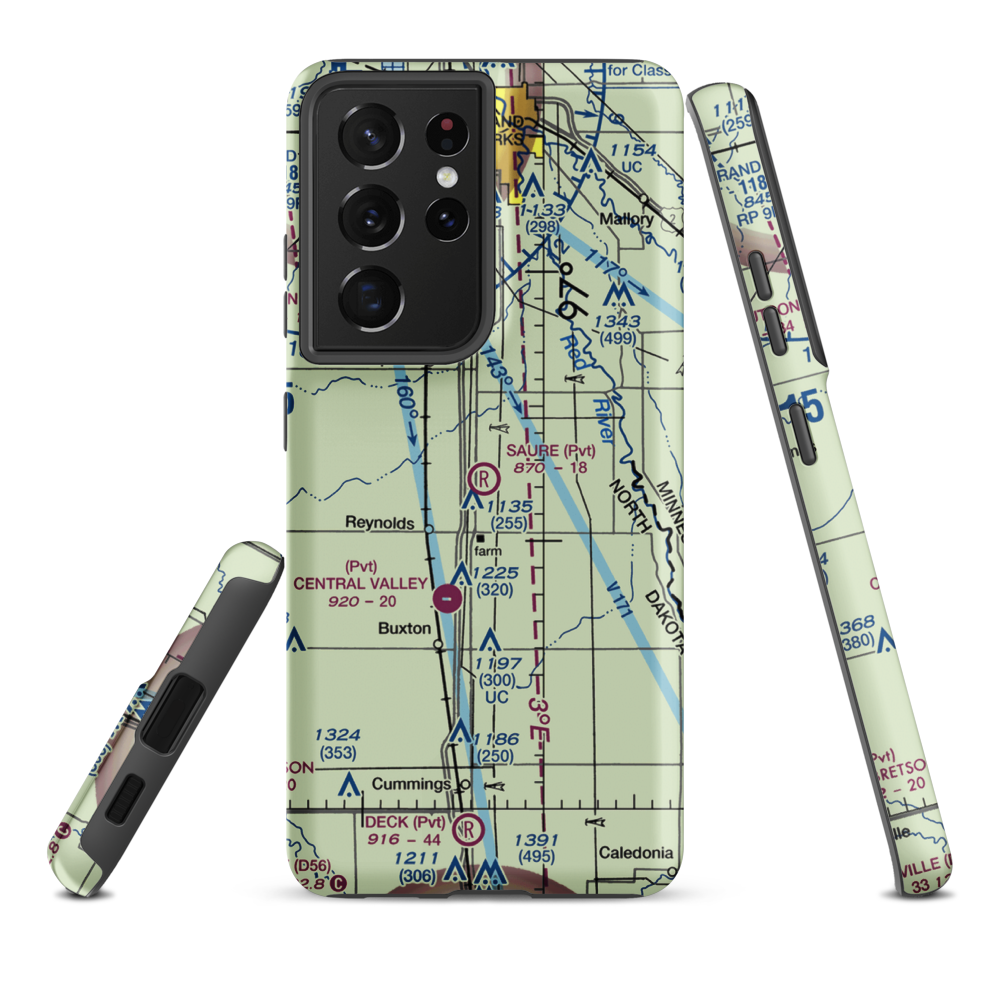 Saure Airport (NA02) VFR Sectional Samsung Phone Case Samsung Galaxy S21 Ultra model shown
