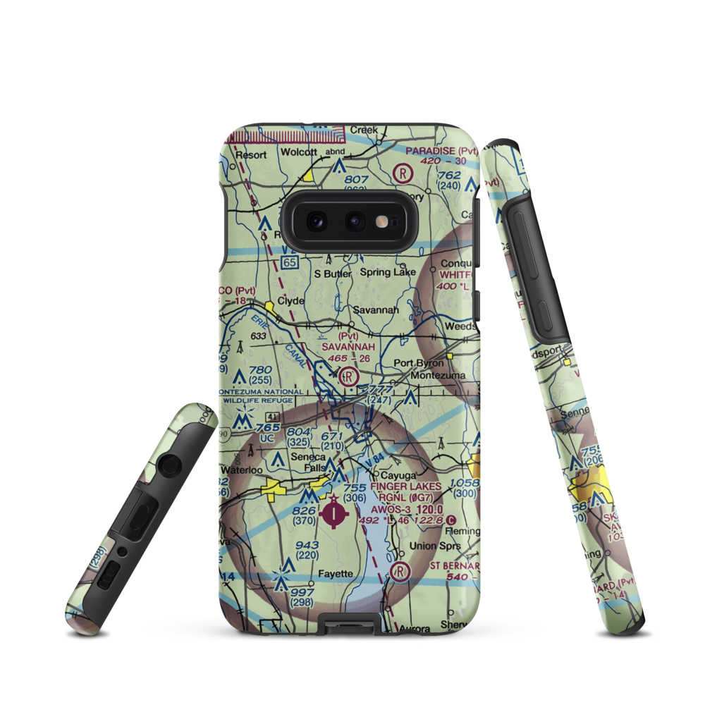 Savannah Agri-Air Airport (46NY) VFR Sectional Samsung Phone Case Samsung Galaxy S10e model shown