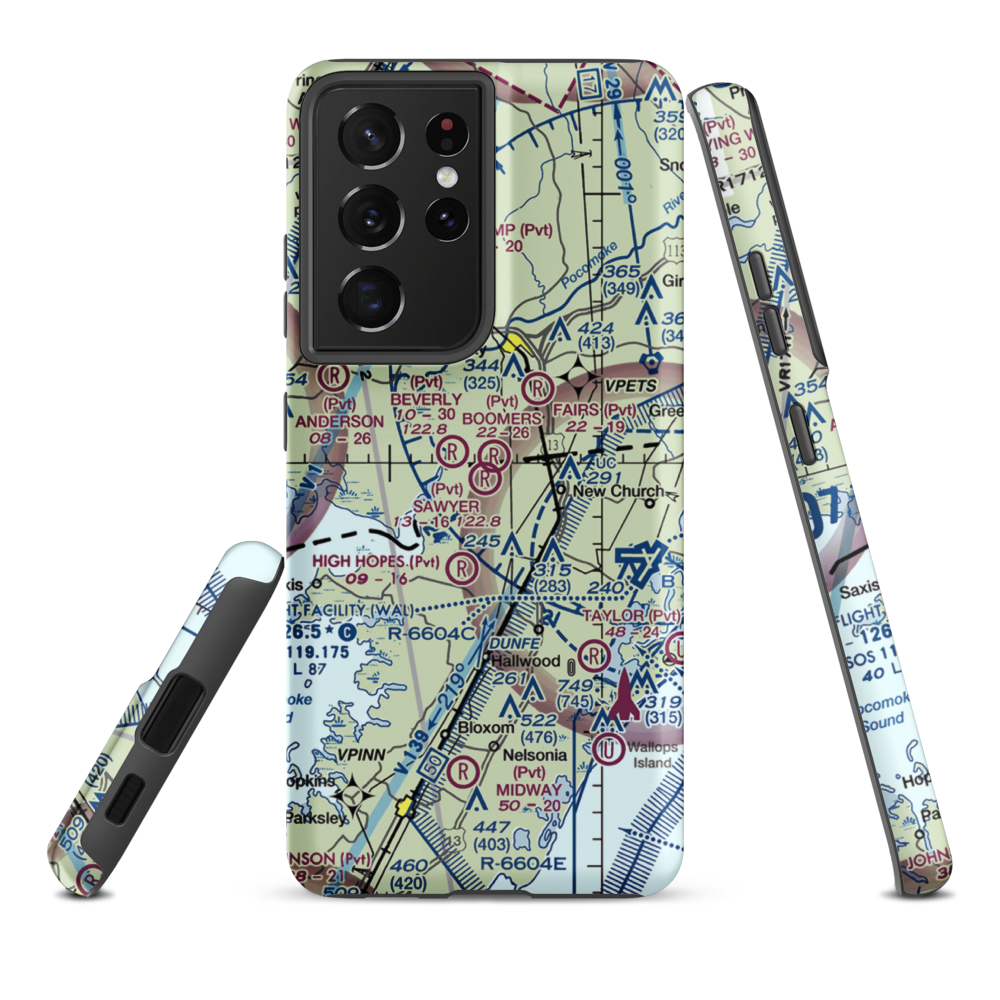 Sawyer Airport (VG19) VFR Sectional Samsung Phone Case Samsung Galaxy S21 Ultra model shown