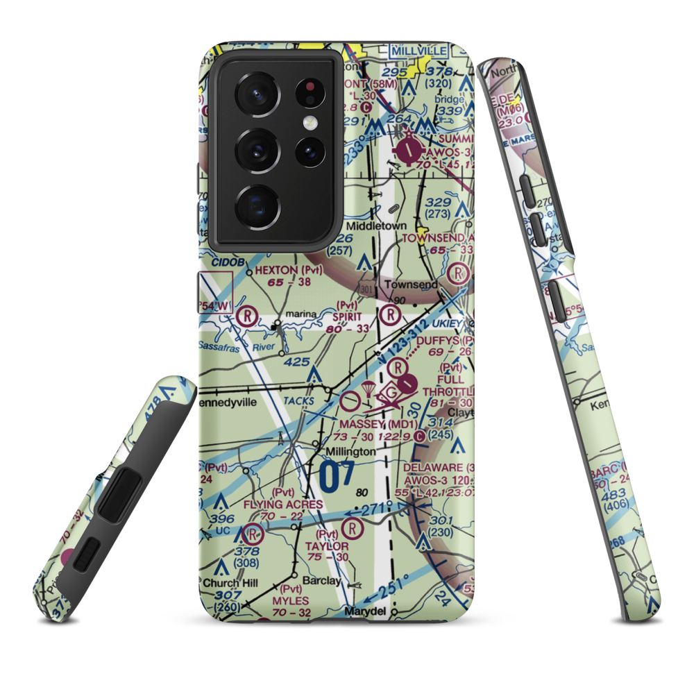 Schlosser Airport (29MD) VFR Sectional Samsung Phone Case Samsung Galaxy S21 Ultra model shown