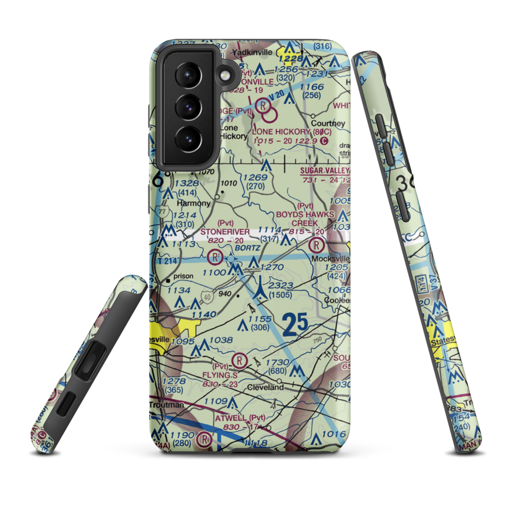 Schneider Haven Airstrip (NC75) VFR Sectional Samsung Phone Case Samsung Galaxy S21 Plus model shown