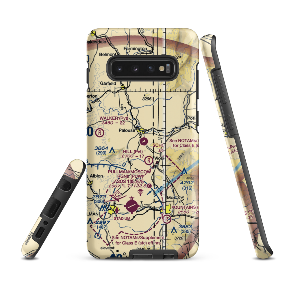 Schoepflin Airport (WN26) VFR Sectional Samsung Phone Case Samsung Galaxy S10 Plus model shown