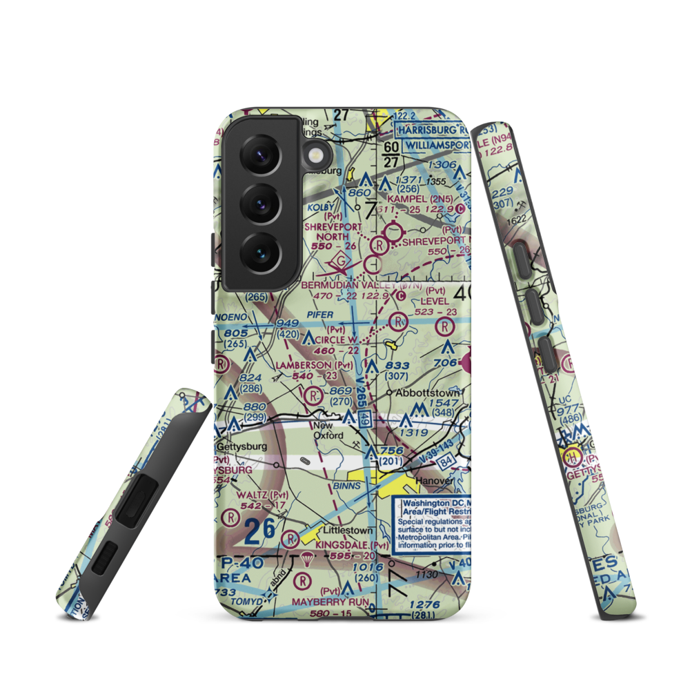 Schulteis Field (71PN) VFR Sectional Samsung Phone Case Samsung Galaxy S22 model shown