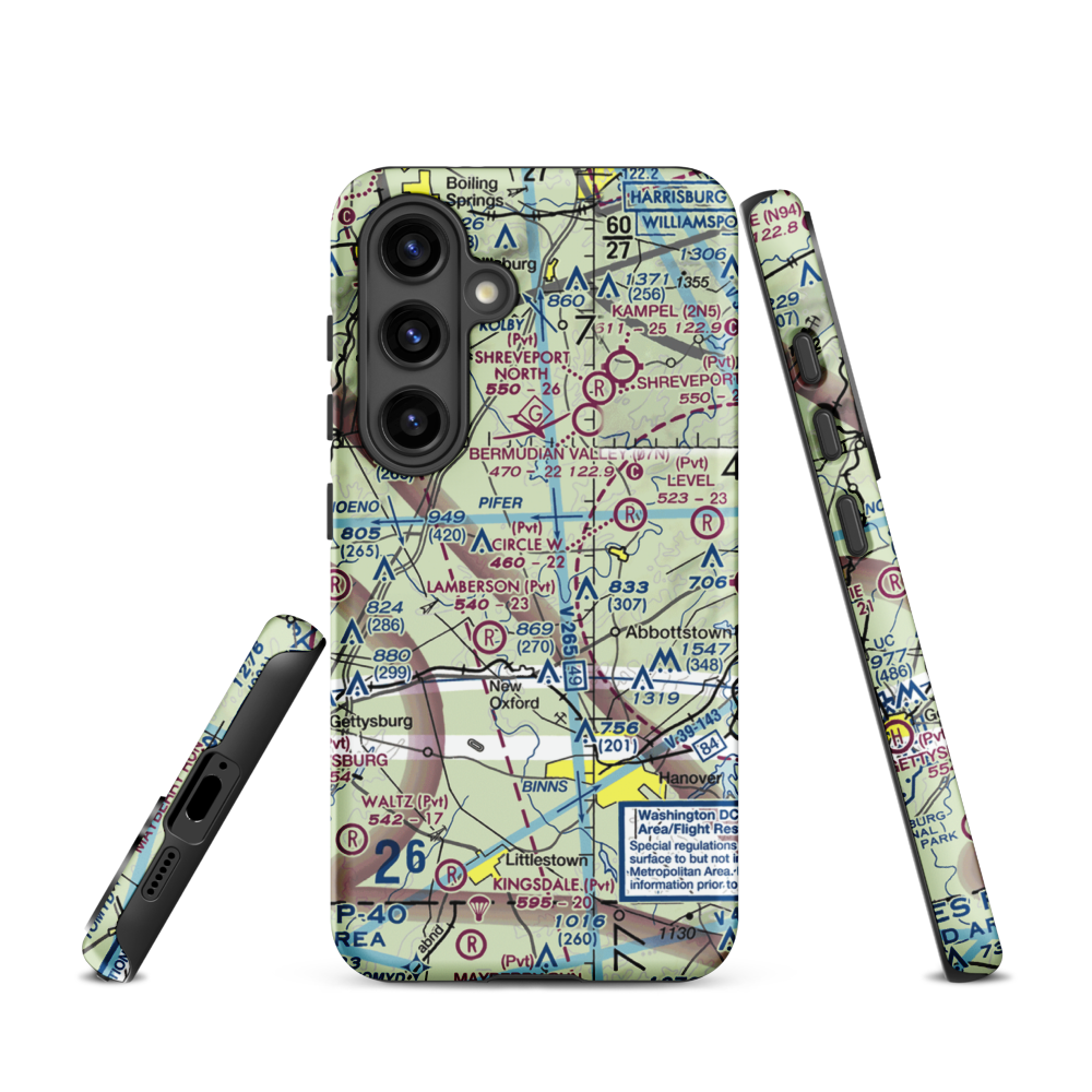 Schulteis Field (71PN) VFR Sectional Samsung Phone Case Samsung Galaxy S24 model shown