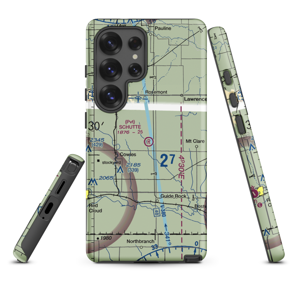 Schutte Airport (NE01) VFR Sectional Samsung Phone Case Samsung Galaxy S25 Ultra model shown