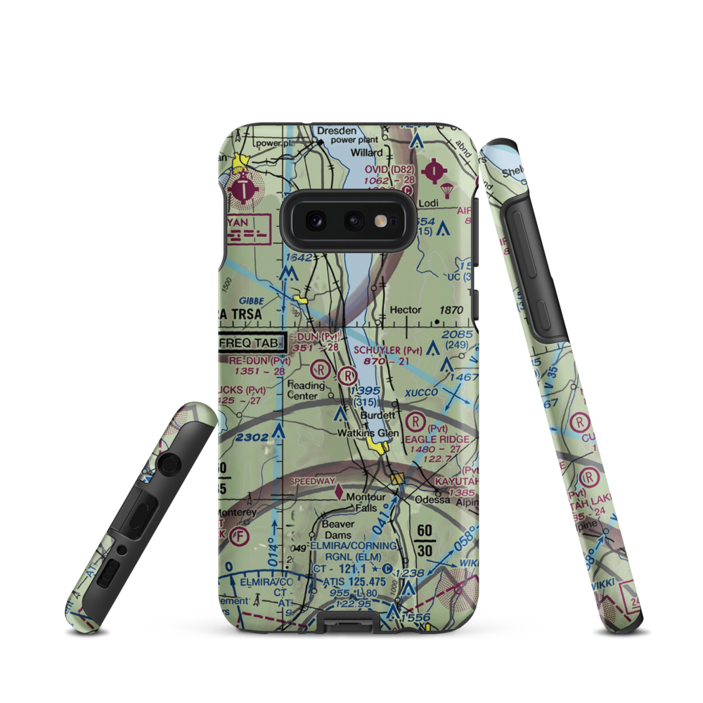Schuyler Airport (NY29) VFR Sectional Samsung Phone Case Samsung Galaxy S10 Plus model shown