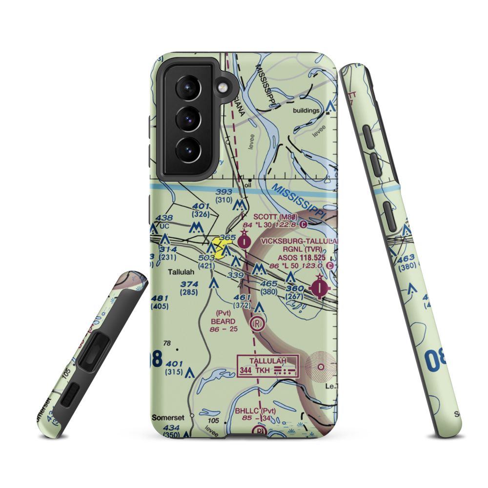 Scott Airport (M80) VFR Sectional Samsung Phone Case Samsung Galaxy S21 Ultra model shown