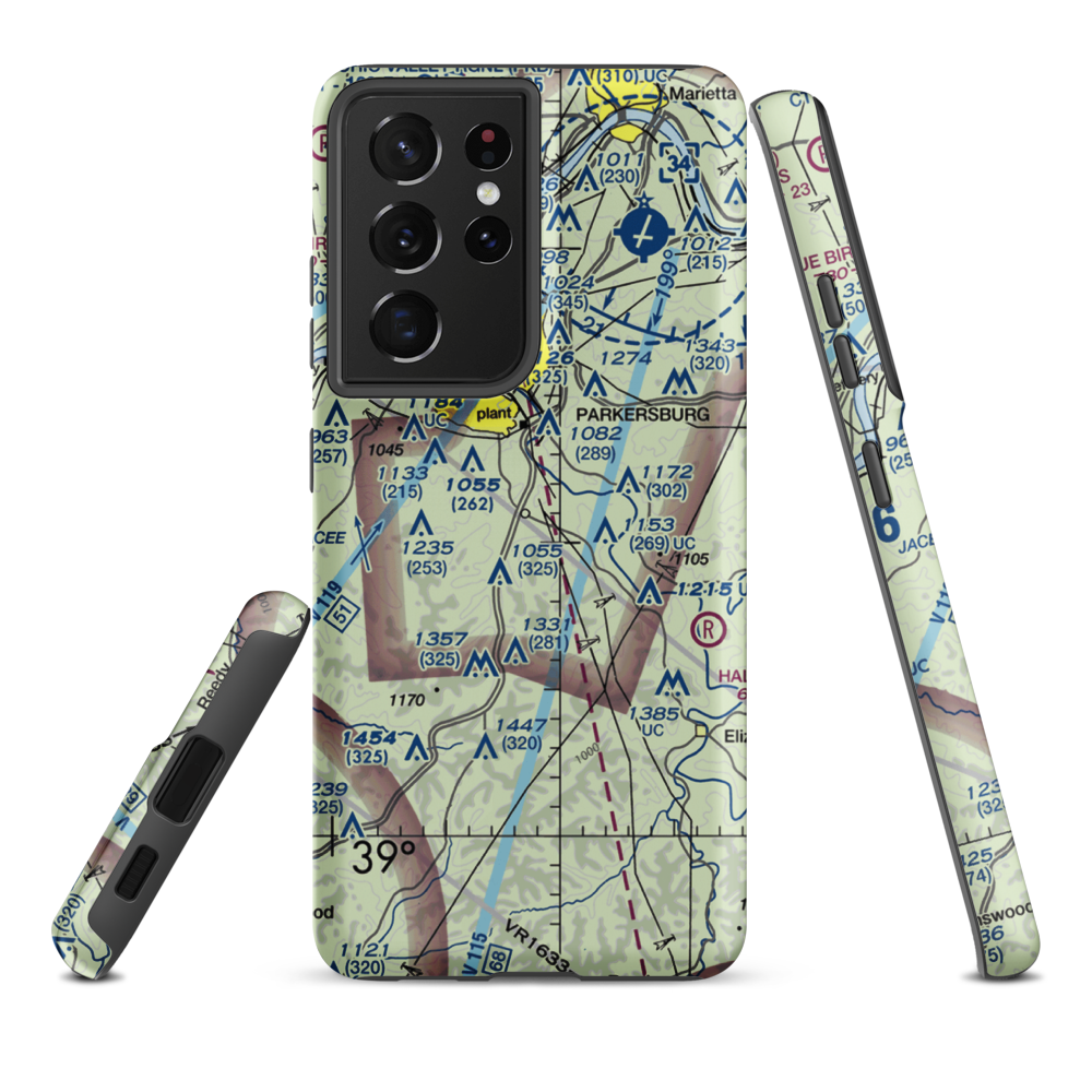 Scott Field (WV64) VFR Sectional Samsung Phone Case Samsung Galaxy S21 Ultra model shown