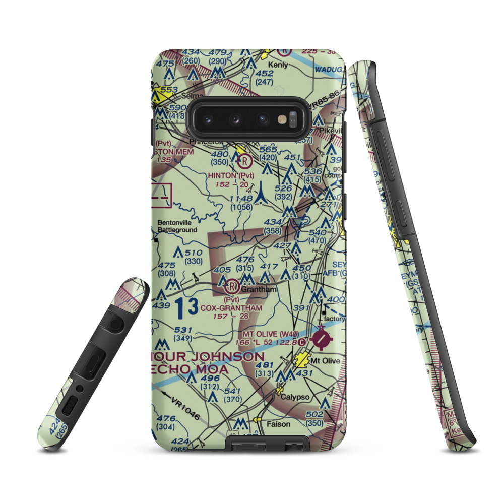 Scottbrook Farm Airport (2NC4) VFR Sectional Samsung Phone Case Samsung Galaxy S10 Plus model shown
