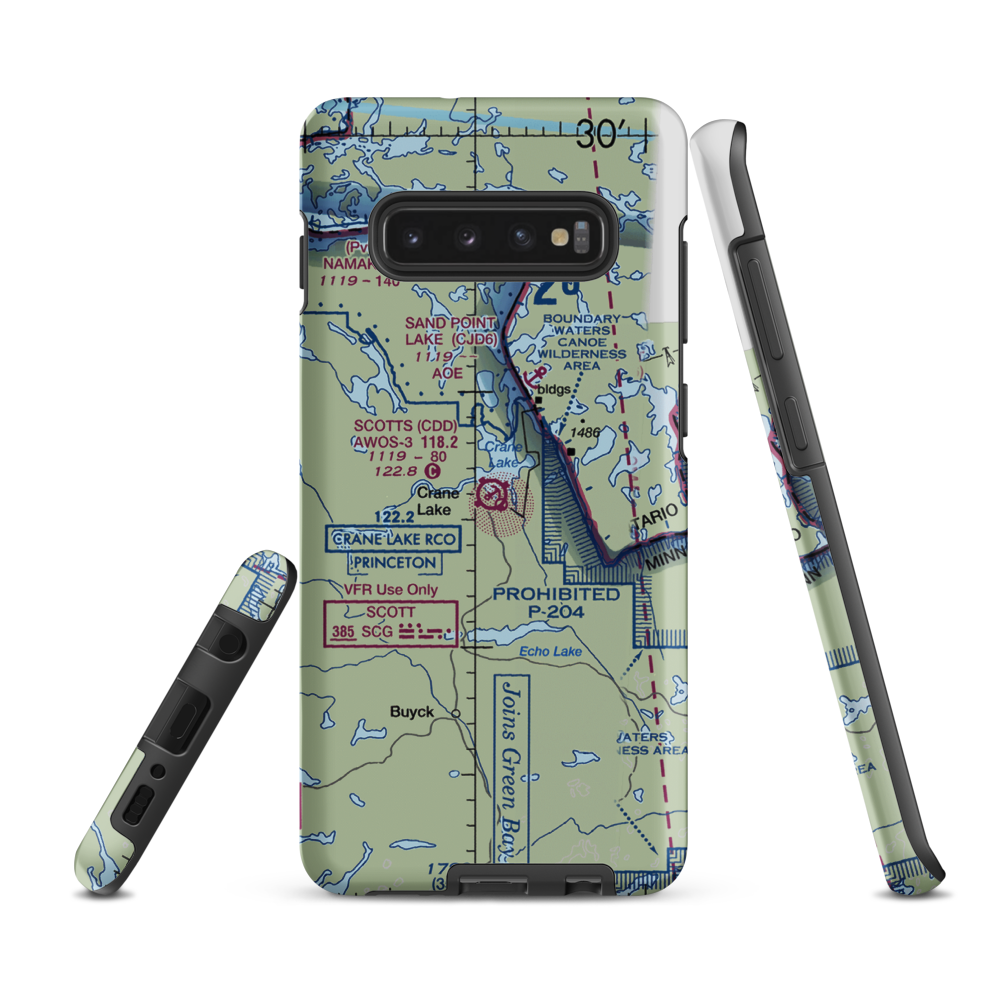 Scotts Seaplane Base (CDD) VFR Sectional Samsung Phone Case Samsung Galaxy S10 Plus model shown