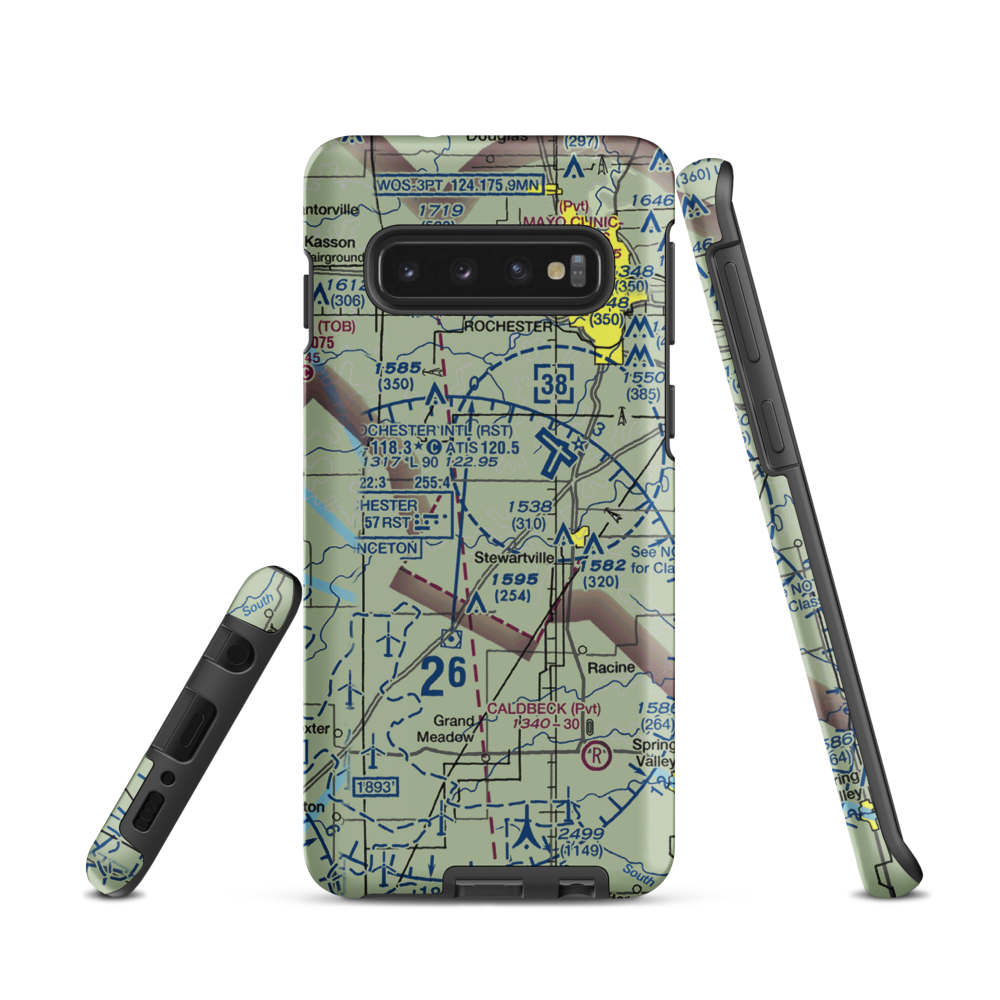 Scrabeck Airport (5MN0) VFR Sectional Samsung Phone Case Samsung Galaxy S10 model shown