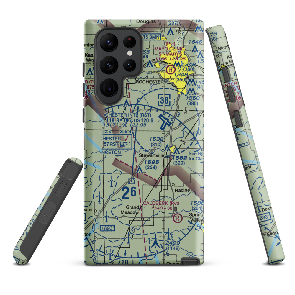 Scrabeck Airport (5MN0) VFR Sectional Samsung Phone Case Samsung Galaxy S22 Ultra model shown
