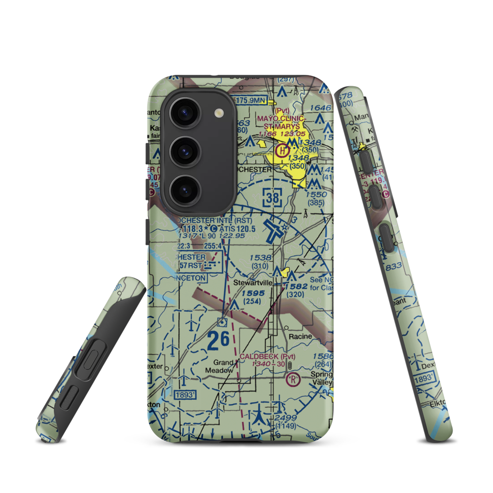 Scrabeck Airport (5MN0) VFR Sectional Samsung Phone Case Samsung Galaxy S23 model shown