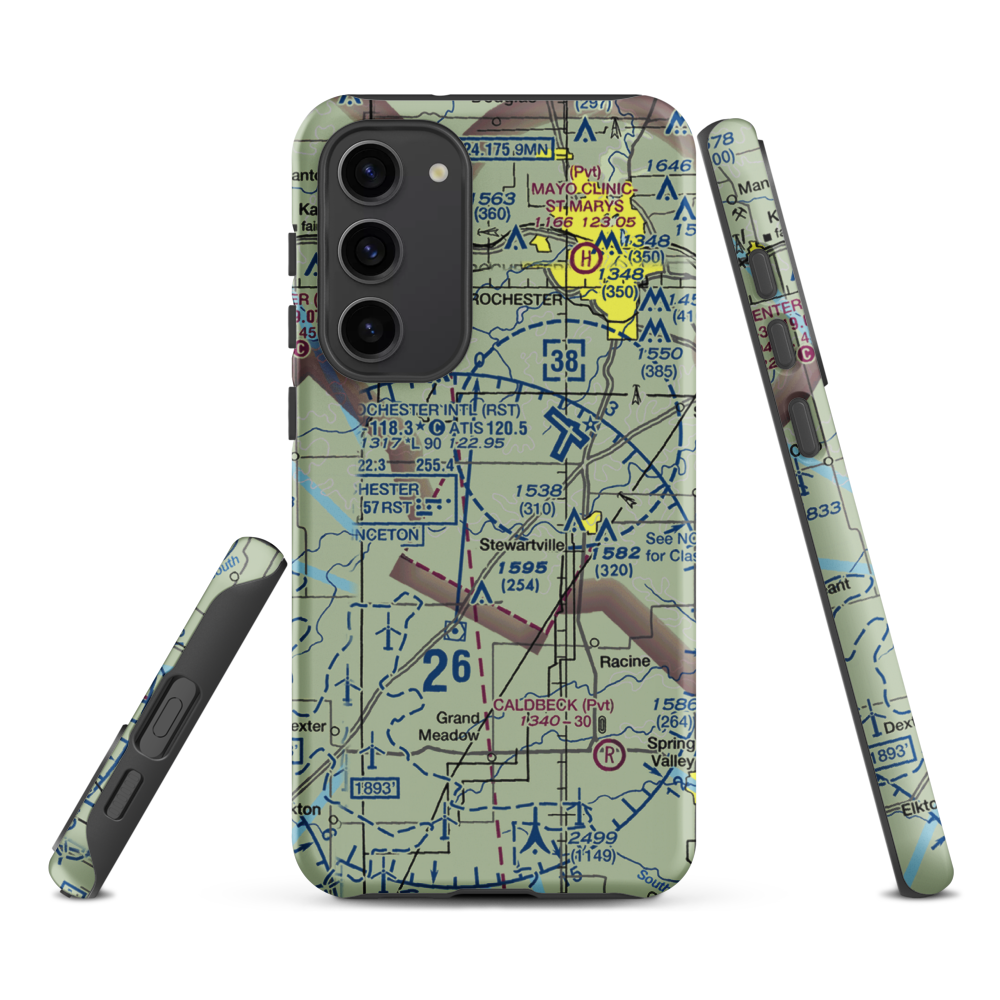 Scrabeck Airport (5MN0) VFR Sectional Samsung Phone Case Samsung Galaxy S23 Plus model shown