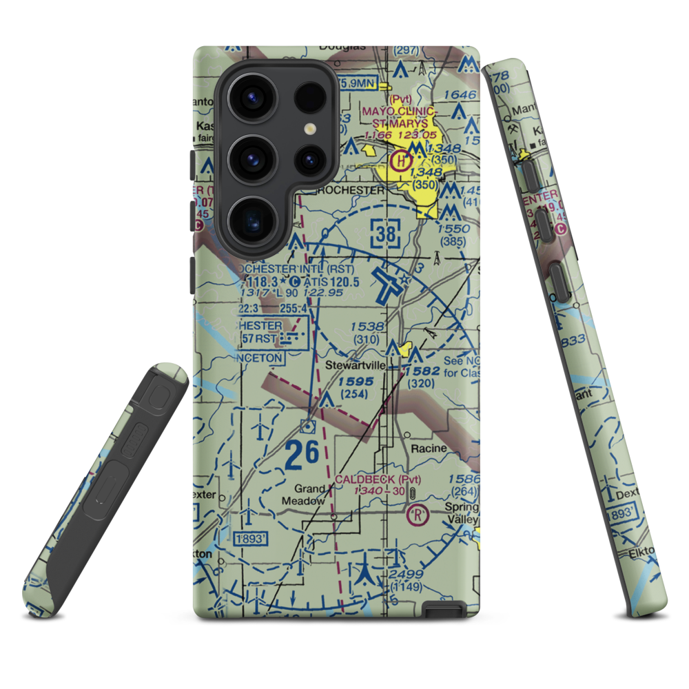 Scrabeck Airport (5MN0) VFR Sectional Samsung Phone Case Samsung Galaxy S23 Ultra model shown