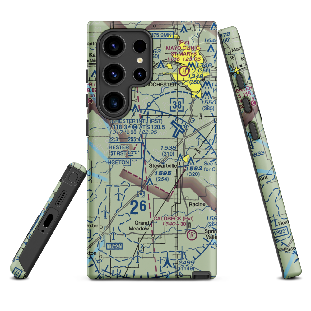 Scrabeck Airport (5MN0) VFR Sectional Samsung Phone Case Samsung Galaxy S24 Ultra model shown