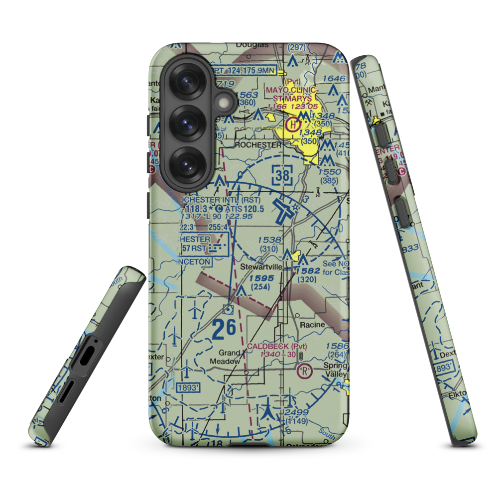 Scrabeck Airport (5MN0) VFR Sectional Samsung Phone Case Samsung Galaxy S25 Plus model shown