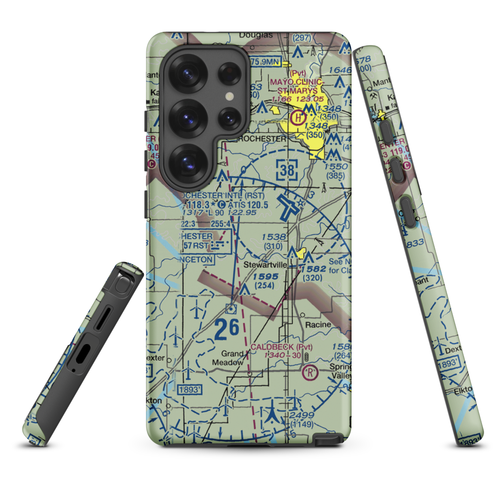 Scrabeck Airport (5MN0) VFR Sectional Samsung Phone Case Samsung Galaxy S25 Ultra model shown