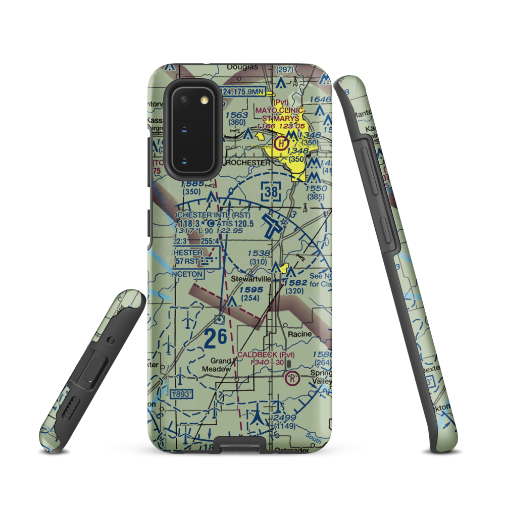 Scrabeck Airport (5MN0) VFR Sectional Samsung Phone Case Samsung Galaxy S20 model shown