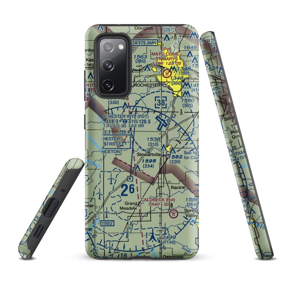 Scrabeck Airport (5MN0) VFR Sectional Samsung Phone Case Samsung Galaxy S20 FE model shown
