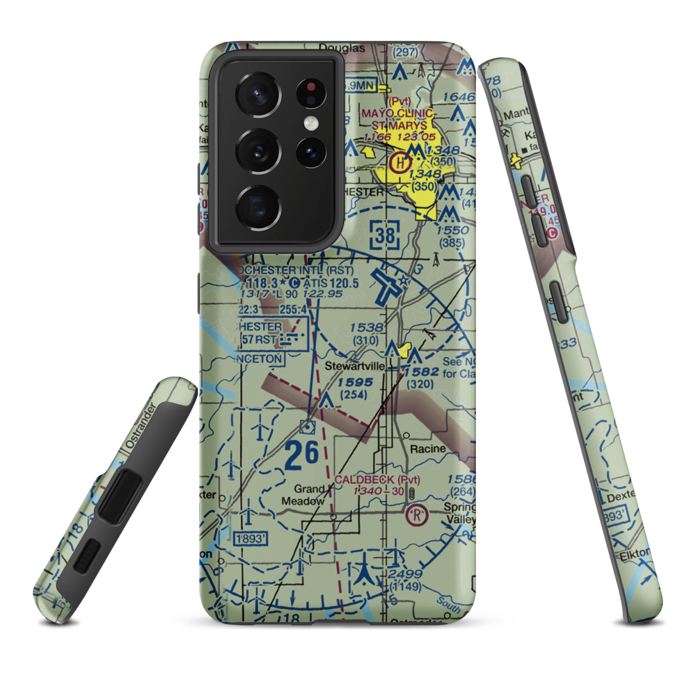 Scrabeck Airport (5MN0) VFR Sectional Samsung Phone Case Samsung Galaxy S21 Ultra model shown