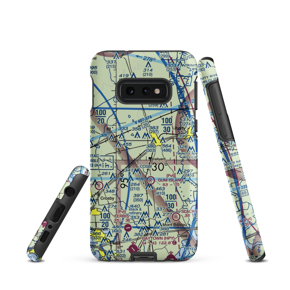 Seaberg Ranch Airport (21TE) VFR Sectional Samsung Phone Case Samsung Galaxy S10 Plus model shown