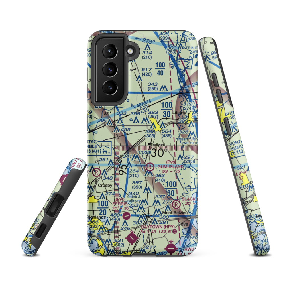 Seaberg Ranch Airport (21TE) VFR Sectional Samsung Phone Case Samsung Galaxy S21 Ultra model shown