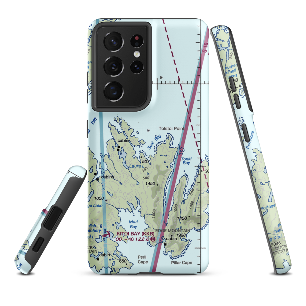 Seal Bay Seaplane Base (SYB) VFR Sectional Samsung Phone Case Samsung Galaxy S21 Ultra model shown
