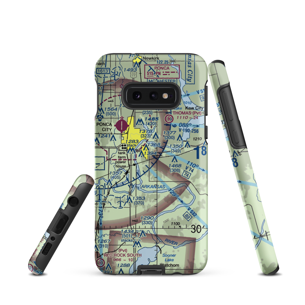 Secrest Ranch Airport (OK49) VFR Sectional Samsung Phone Case Samsung Galaxy S10e model shown