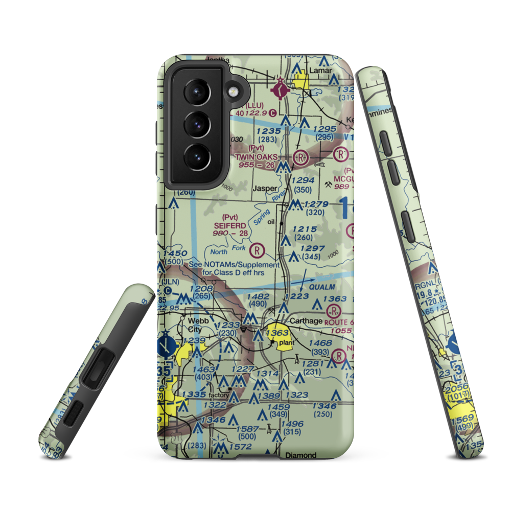 Seiferd Field (80MO) VFR Sectional Samsung Phone Case Samsung Galaxy S21 FE model shown