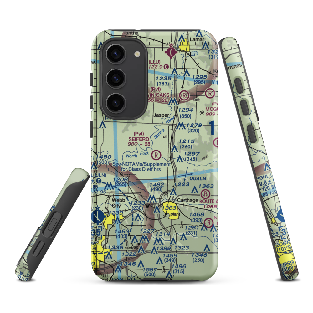 Seiferd Field (80MO) VFR Sectional Samsung Phone Case Samsung Galaxy S23 Plus model shown