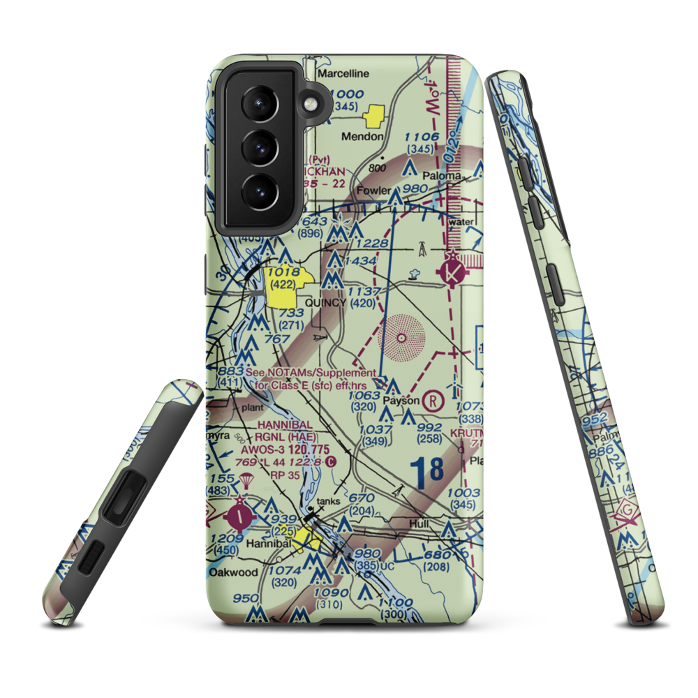 Seigfried Halfpap Airport (87IS) VFR Sectional Samsung Phone Case Samsung Galaxy S21 Plus model shown