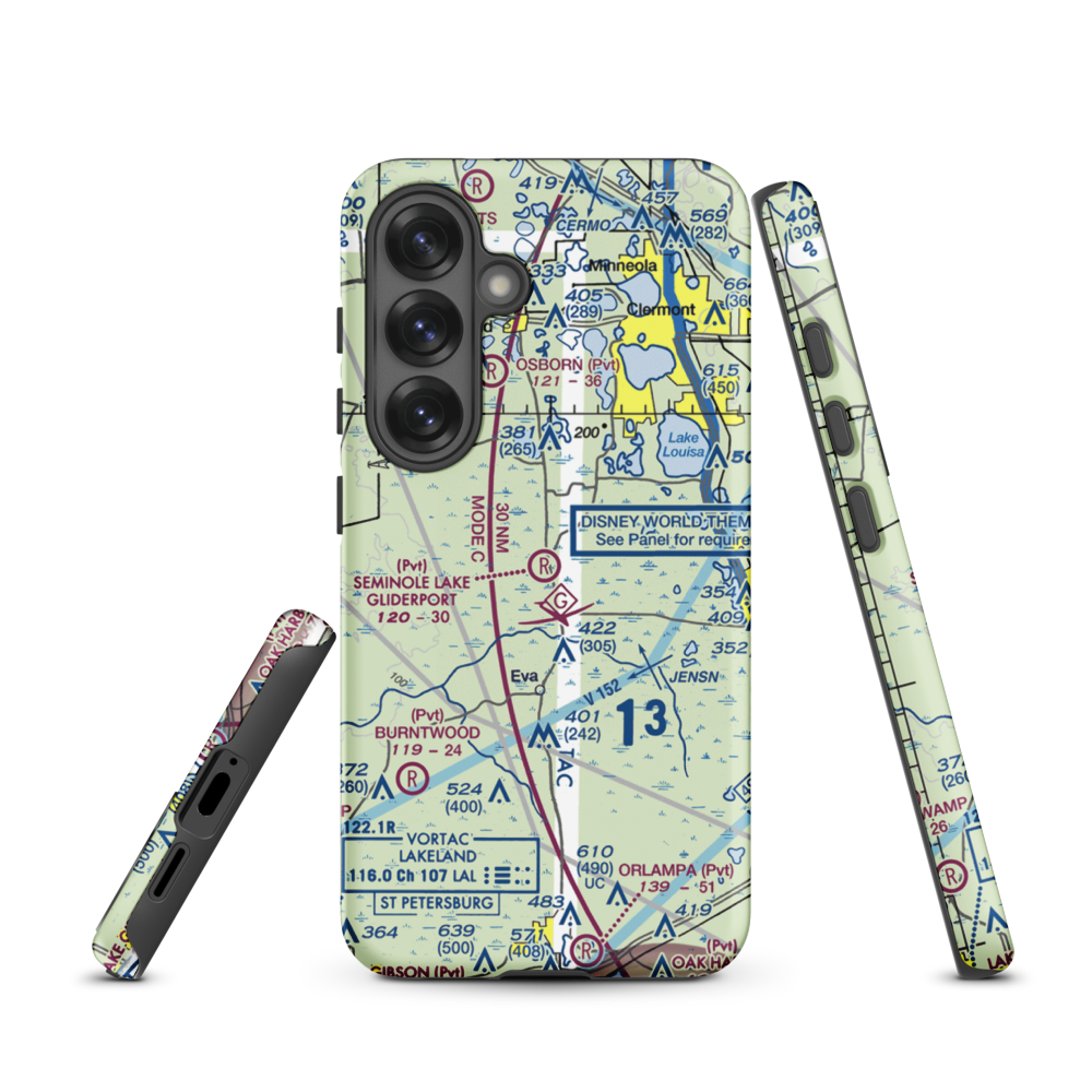 Seminole Lake Gliderport (6FL0) VFR Sectional Samsung Phone Case Samsung Galaxy S25 model shown